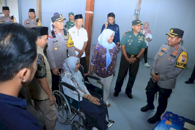 Polres Ngawi Peduli, Bantu Bedah Rumah Warga Berkebutuhan Khusus di Karangjati
